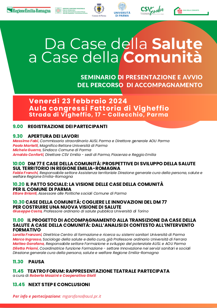 locandina Teatro-Forum con ausl di Parma 23 febbraio 2024